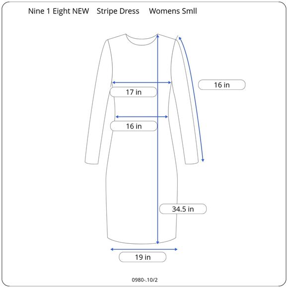 Nine 1 Eight NEW Knit Fitted Mini Dress S Black White Stripe Cotton Pockets - Picture 8 of 8